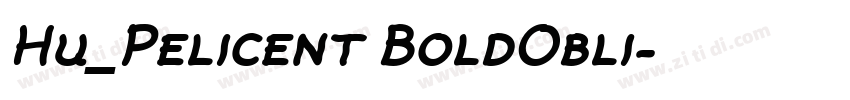 Hu_Pelicent BoldObli字体转换